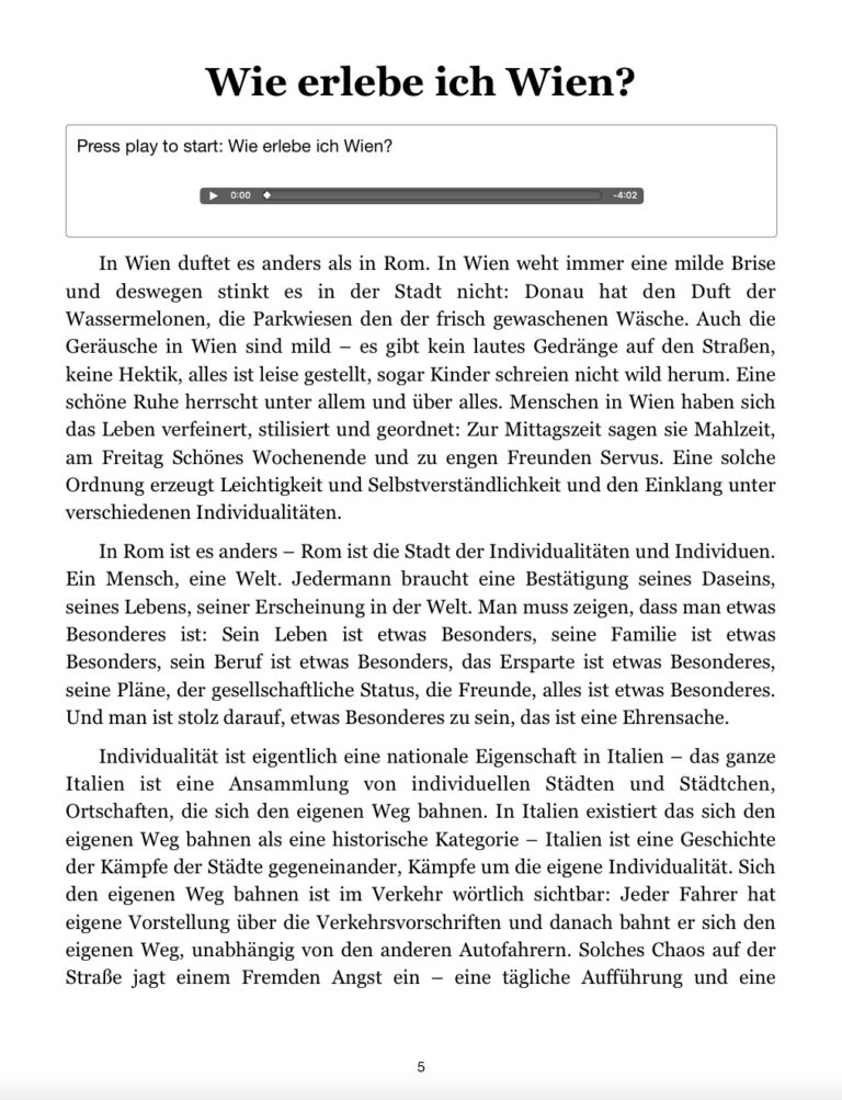 Klara Wimmer: Mein Leben in Wien - 1. Teil, Interactive Ebook + Audio - Sample